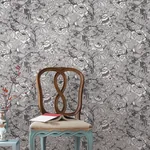A-Street Prints Beaufort Silver Peony Chinoiserie Wallpaper - SKU 2927-80407