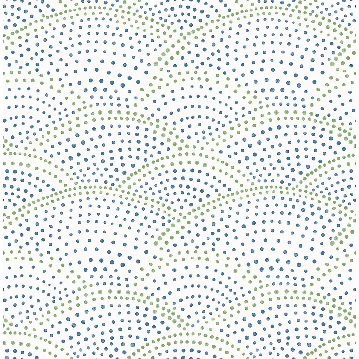 A-Street Prints Bennett Blue Dotted Scallop Wallpaper - SKU 2903-25800