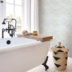 A-Street Prints Bennett Blue Dotted Scallop Wallpaper | Wallpaper Twins A-Street Prints Bennett Blue Dotted Scallop Wallpaper - SKU 2903-25800
