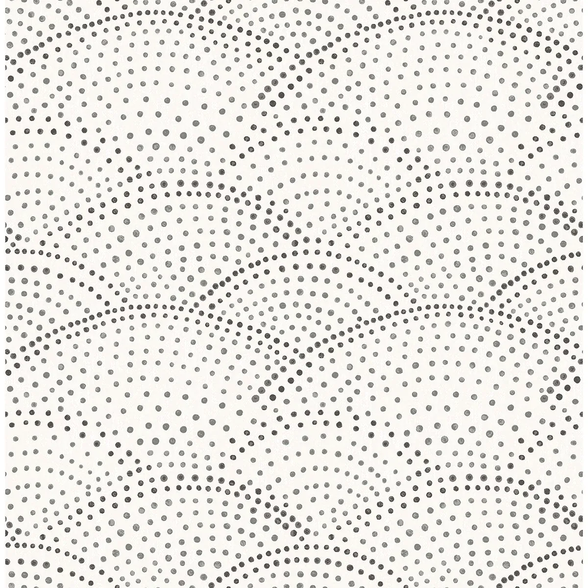 2903-25870 | Bennett Charcoal Dotted Scallop Wallpaper
