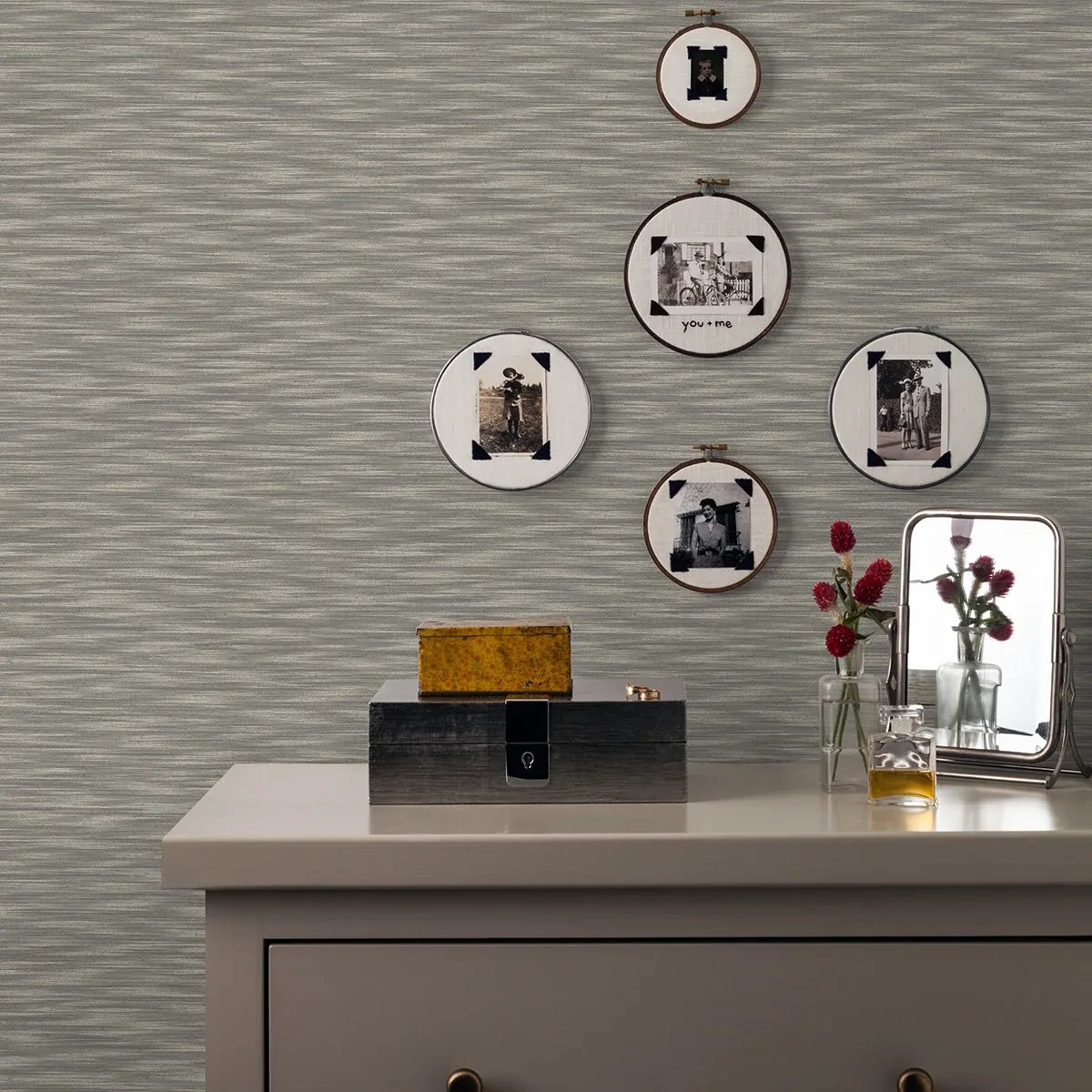 A-Street Prints Benson Brown Variegated Stripe Wallpaper | Wallpaper Twins A-Street Prints Benson Brown Variegated Stripe Wallpaper - SKU 2970-26157