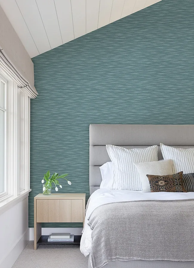 A-Street Prints Benson Dark Blue Faux Fabric Wallpaper | Wallpaper Twins A-Street Prints Benson Dark Blue Faux Fabric Wallpaper - SKU 4046-26154