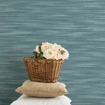 A-Street Prints Benson Dark Blue Faux Fabric Wallpaper | Wallpaper Twins A-Street Prints Benson Dark Blue Faux Fabric Wallpaper - SKU 4046-26154