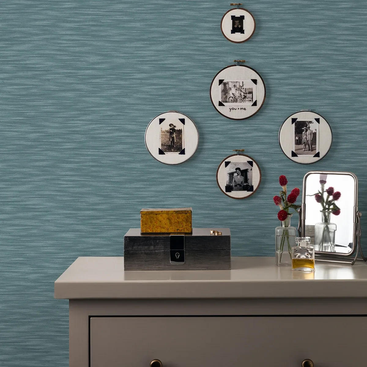 A-Street Prints Benson Dark Blue Variegated Stripe Wallpaper | Wallpaper Twins A-Street Prints Benson Dark Blue Variegated Stripe Wallpaper - SKU 2970-26154