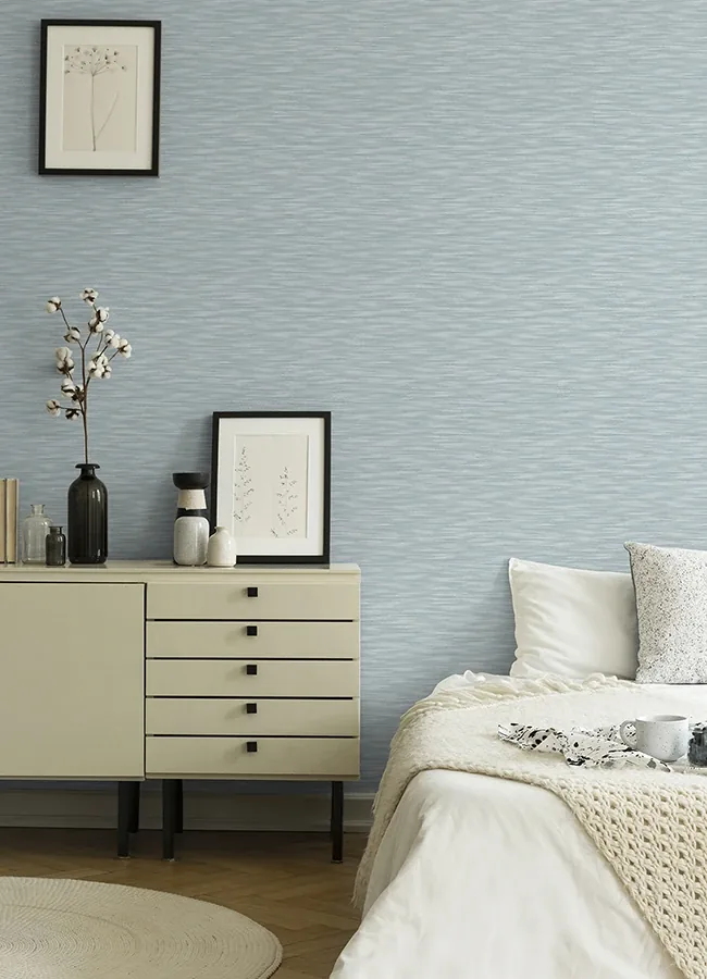 A-Street Prints Benson Light Blue Faux Fabric Wallpaper | Wallpaper Twins A-Street Prints Benson Light Blue Faux Fabric Wallpaper - SKU 4046-26153