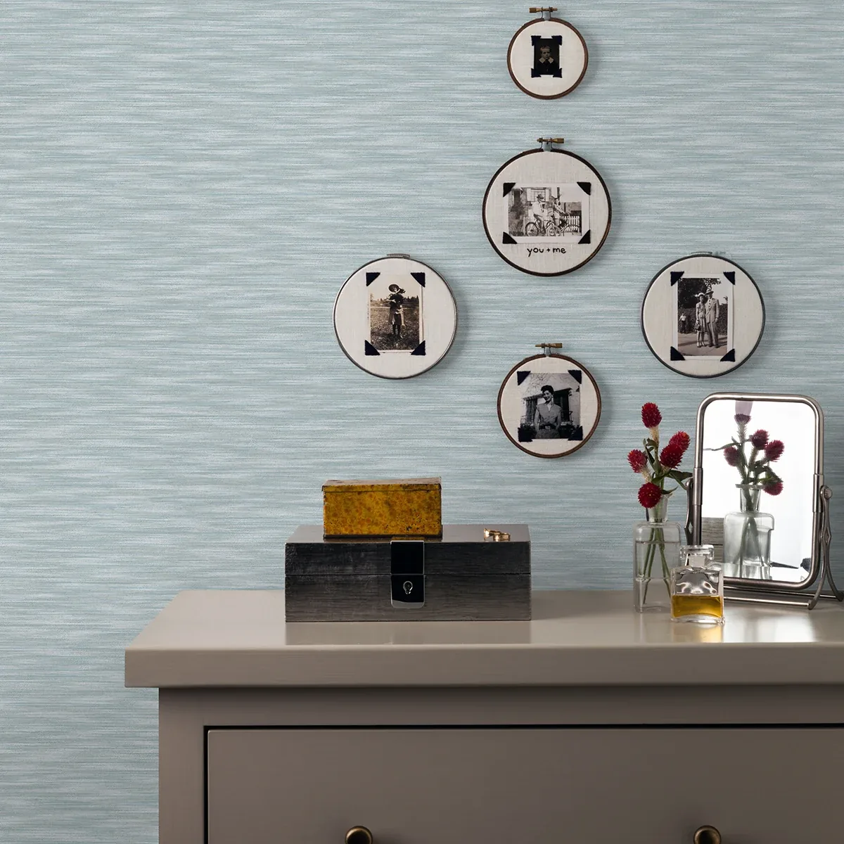 A-Street Prints Benson Light Blue Variegated Stripe Wallpaper | Wallpaper Twins A-Street Prints Benson Light Blue Variegated Stripe Wallpaper - SKU 2970-26153