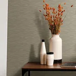 A-Street Prints Benson Taupe Faux Fabric Wallpaper | Wallpaper Twins A-Street Prints Benson Taupe Faux Fabric Wallpaper - SKU 4046-26155
