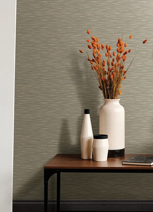 A-Street Prints Benson Taupe Faux Fabric Wallpaper | Wallpaper Twins A-Street Prints Benson Taupe Faux Fabric Wallpaper - SKU 4046-26155