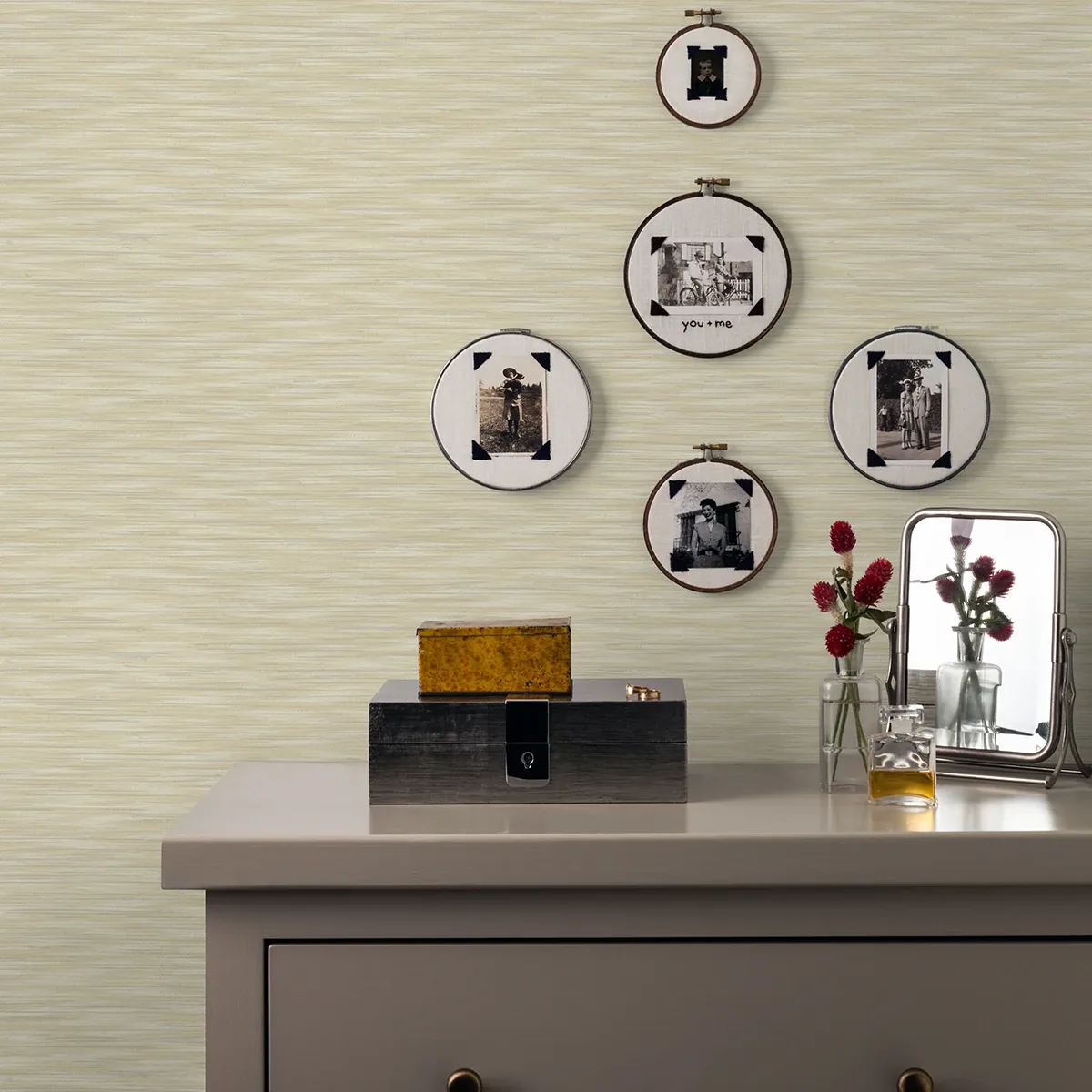 A-Street Prints Benson Yellow Variegated Stripe Wallpaper | Wallpaper Twins A-Street Prints Benson Yellow Variegated Stripe Wallpaper - SKU 2970-26156