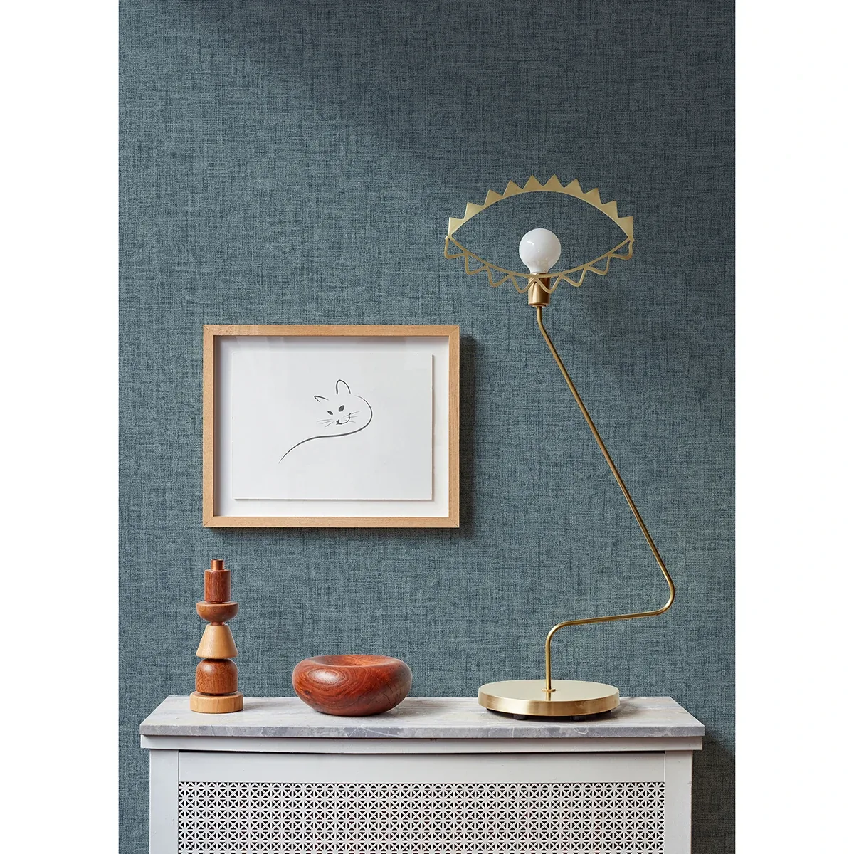 A-Street Prints Bentley Navy Faux Linen Wallpaper | Wallpaper Twins A-Street Prints Bentley Navy Faux Linen Wallpaper - SKU 2973-90913
