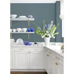 A-Street Prints Bentley Navy Faux Linen Wallpaper | Wallpaper Twins A-Street Prints Bentley Navy Faux Linen Wallpaper - SKU 2973-90913