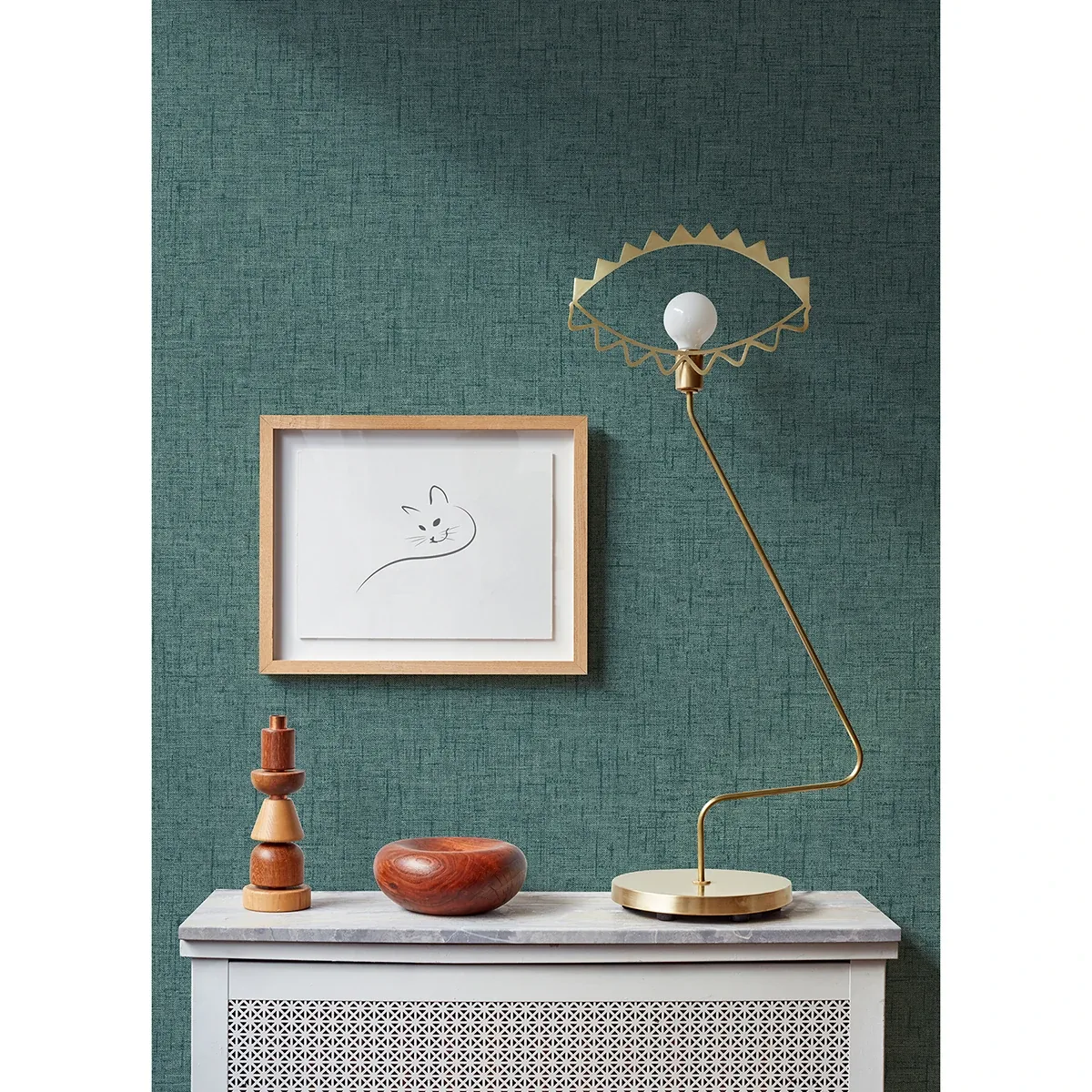 A-Street Prints Bentley Teal Faux Linen Wallpaper - SKU 2973-90912