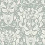 A-Street Prints Berit Blue Floral Crest Wallpaper - SKU 4080-83129