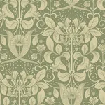 A-Street Prints Berit Green Floral Crest Wallpaper | Wallpaper Twins A-Street Prints Berit Green Floral Crest Wallpaper - SKU 4080-83126