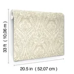 A-Street Prints Berkshire Beige Damask Wallpaper | Wallpaper Twins A-Street Prints Berkshire Beige Damask Wallpaper - SKU 4147-27382