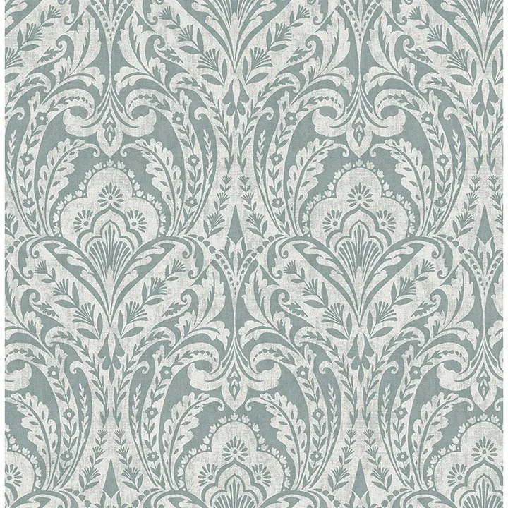 4147-27380 | Berkshire Denim Damask Wallpaper
