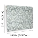 A-Street Prints Berkshire Denim Damask Wallpaper | Wallpaper Twins A-Street Prints Berkshire Denim Damask Wallpaper - SKU 4147-27380