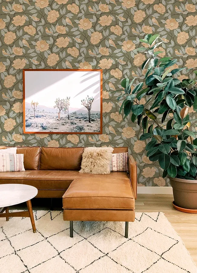 A-Street Prints Bernadina Moss Rosebush Wallpaper | Wallpaper Twins A-Street Prints Bernadina Moss Rosebush Wallpaper - SKU 4143-34024
