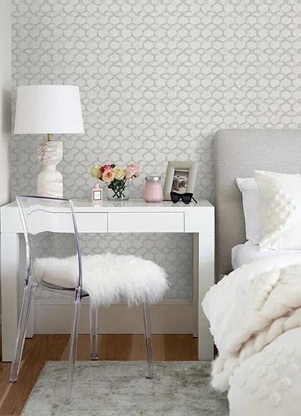 A-Street Prints Besi Silver Tiled Wallpaper - SKU 2976-86538