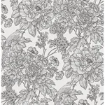 A-Street Prints Birds of Paradise Breeze Black Floral Wallpaper | Wallpaper Twins A-Street Prints Birds of Paradise Breeze Black Floral Wallpaper - SKU 2901-25414