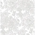 A-Street Prints Birds of Paradise Breeze Grey Floral Wallpaper - SKU 2901-25412