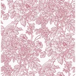 A-Street Prints Birds of Paradise Breeze Red Floral Wallpaper - SKU 2901-25410