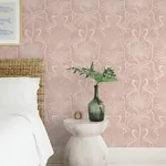 A-Street Prints Biscayne Coral Flamingo Beach Wallpaper - SKU 4172-82007