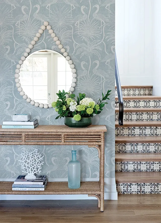 A-Street Prints Biscayne Sky Blue Flamingo Beach Wallpaper | Wallpaper Twins A-Street Prints Biscayne Sky Blue Flamingo Beach Wallpaper - SKU 4172-82005