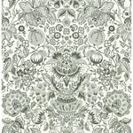 A-Street Prints Blanche Dark Green Floral Damask Wallpaper - SKU 4147-27375