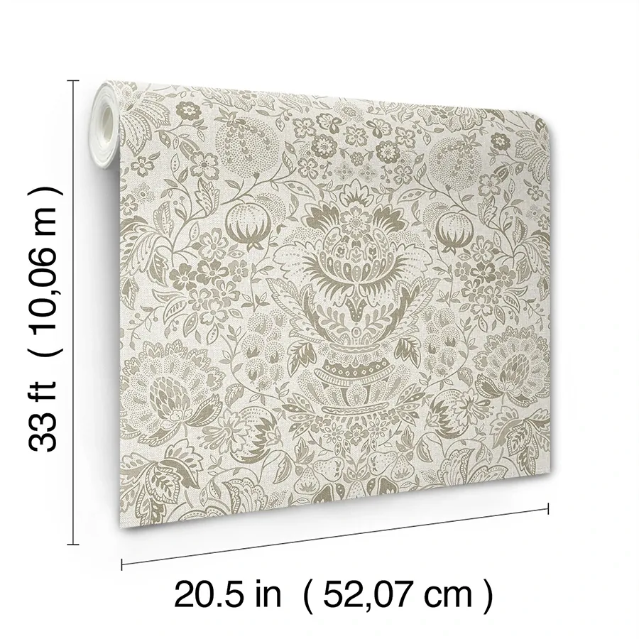 A-Street Prints Blanche Neutral Floral Damask Wallpaper | Wallpaper Twins A-Street Prints Blanche Neutral Floral Damask Wallpaper - SKU 4147-27374