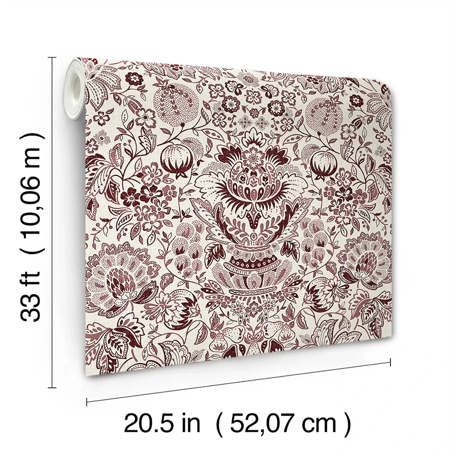 A-Street Prints Blanche Plum Floral Damask Wallpaper | Wallpaper Twins A-Street Prints Blanche Plum Floral Damask Wallpaper - SKU 4147-27373