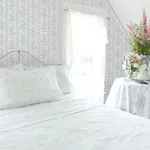 A-Street Prints Blooming Heirloom Blue Romance Rose Stripe Wallpaper - SKU AST4171