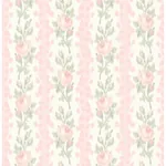 A-Street Prints Blooming Heirloom Marie Pink Rose Stripe Wallpaper - SKU AST4105