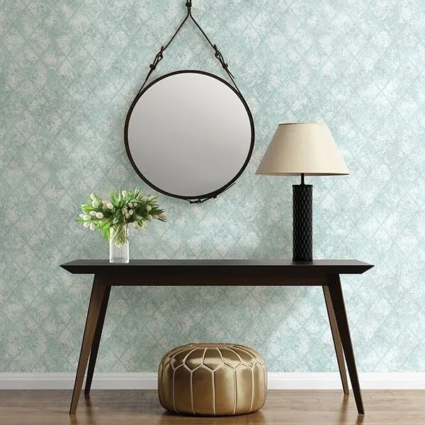A-Street Prints Blue Mercury Glass Wallpaper - SKU 2701-22328