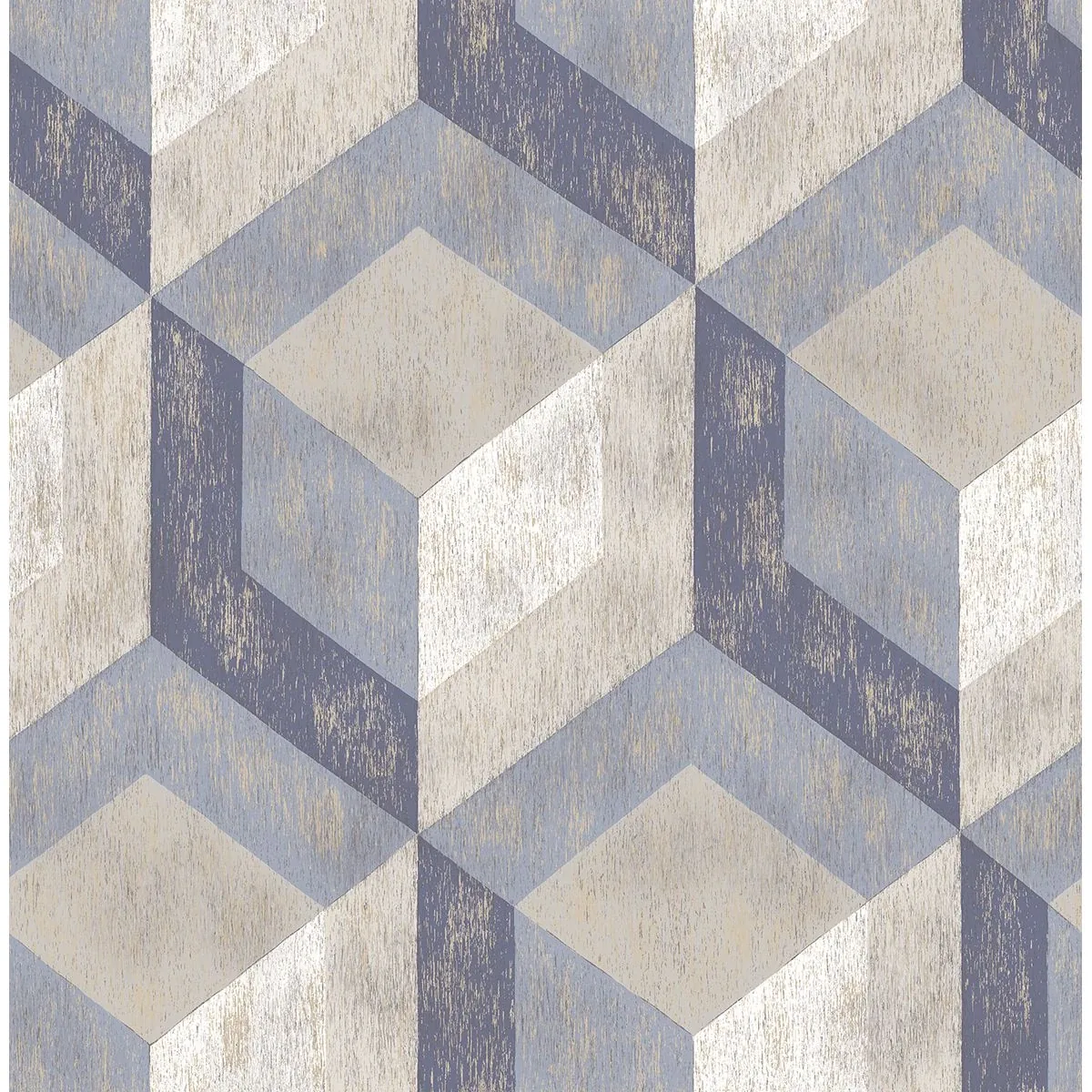A-Street Prints Blue Rustic Wood Tile Wallpaper - SKU 2701-22311