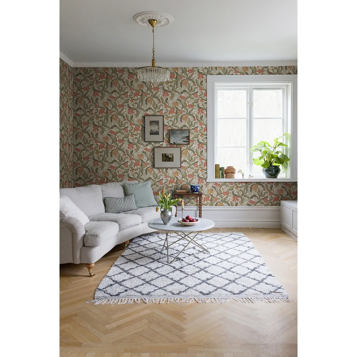 A-Street Prints Bodri Dark Green Tulip Garden Wallpaper | Wallpaper Twins A-Street Prints Bodri Dark Green Tulip Garden Wallpaper - SKU 2932-65119