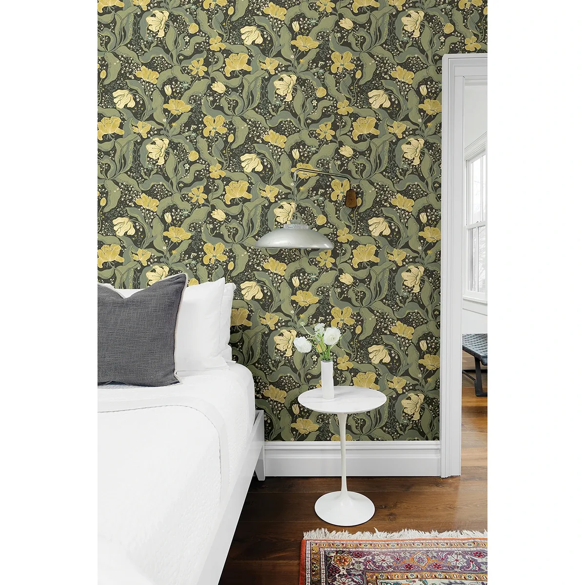 A-Street Prints Bodri Green Tulip Garden Wallpaper | Wallpaper Twins A-Street Prints Bodri Green Tulip Garden Wallpaper - SKU 2932-65113