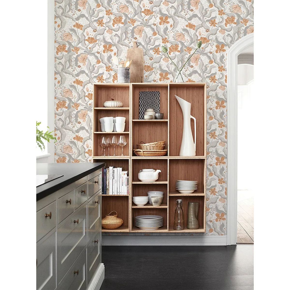 A-Street Prints Bodri Grey Tulip Garden Wallpaper | Wallpaper Twins A-Street Prints Bodri Grey Tulip Garden Wallpaper - SKU 2932-65114