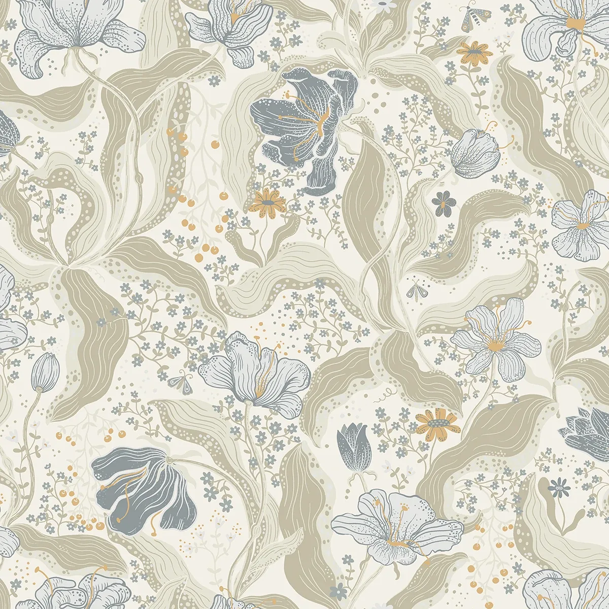 2932-65115 | Bodri Light Blue Tulip Garden Wallpaper