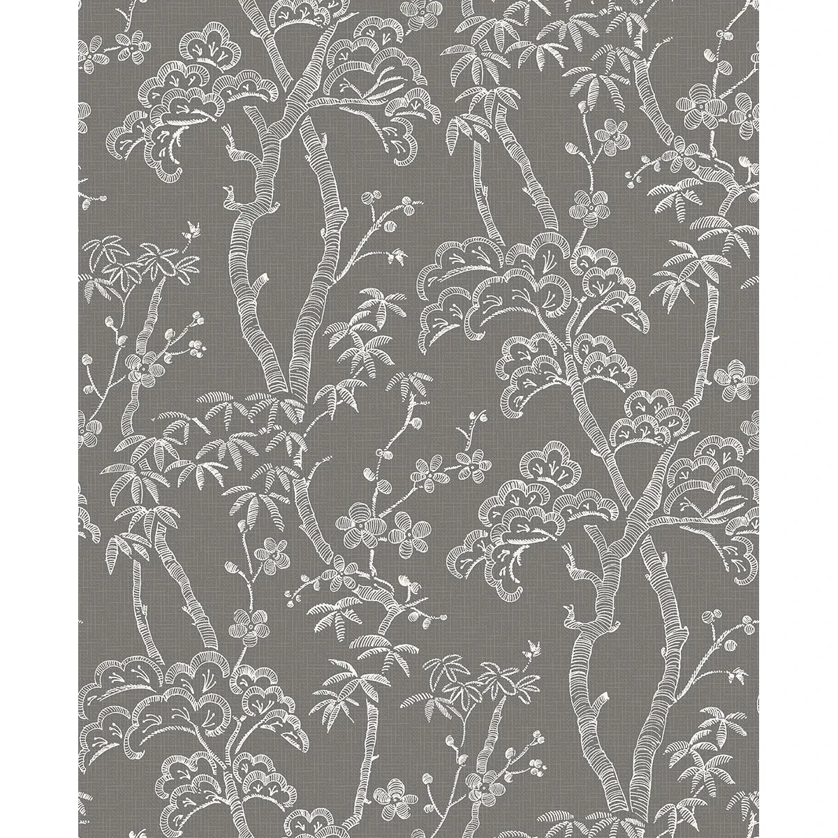 A-Street Prints Bonsai Grey Tree Wallpaper - SKU 2764-24351
