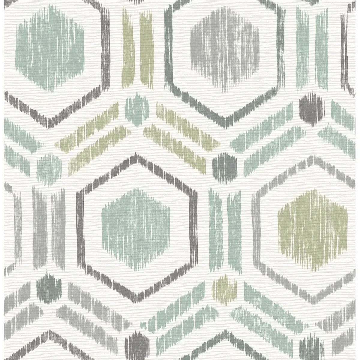 2901-25435 | Borneo Light Green Geometric Grasscloth Wallpaper