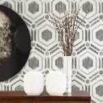 A-Street Prints Borneo Taupe Geometric Grasscloth Wallpaper - SKU 2901-25432