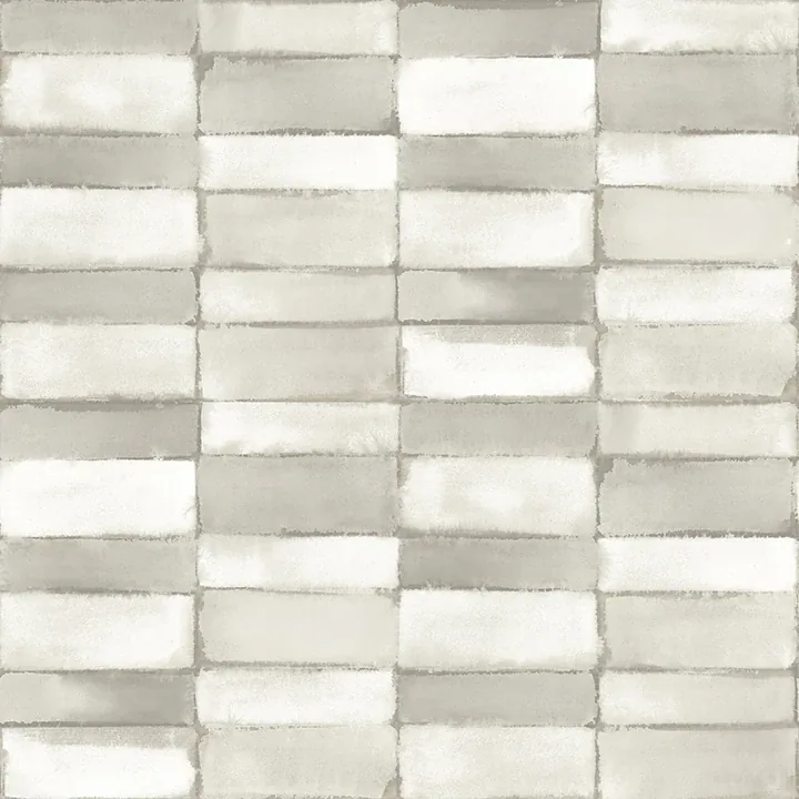 4074-26645 | Braden Silver Tile Wallpaper