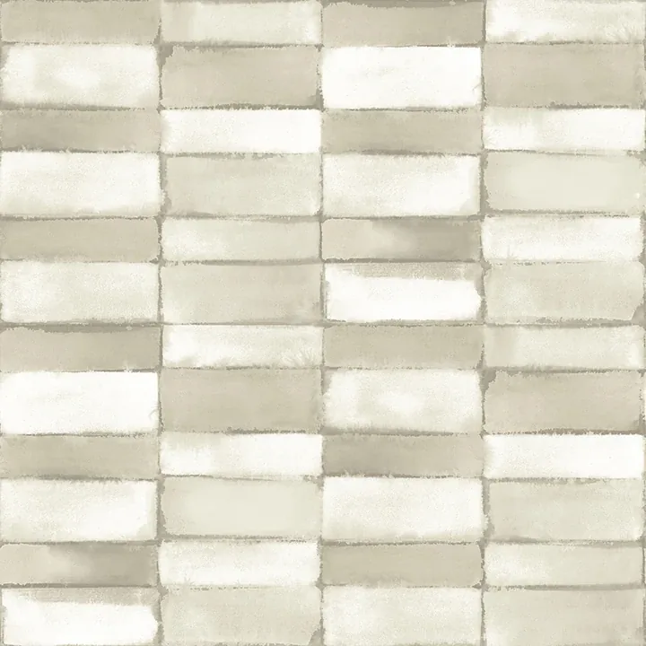 A-Street Prints Braden Taupe Tile Wallpaper - SKU 4074-26646