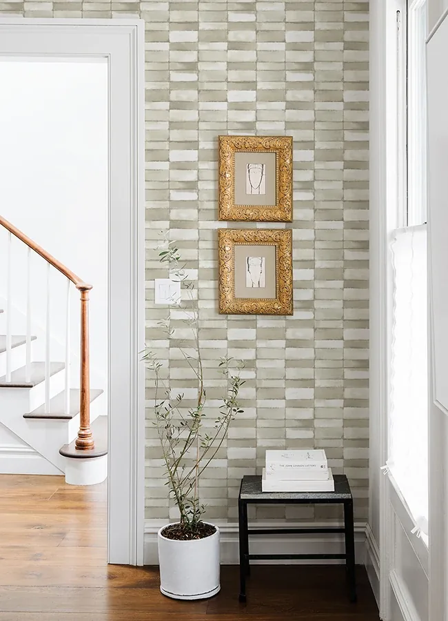 A-Street Prints Braden Taupe Tile Wallpaper - SKU 4074-26646