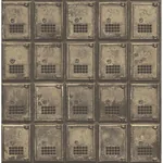 A-Street Prints Brass Vintage P.O. Boxes Wallpaper - SKU 2701-22354