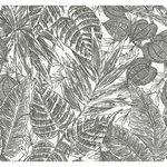 A-Street Prints Brentwood Black Palm Leaves Wallpaper - SKU 4034-72115