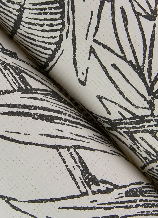 A-Street Prints Brentwood Black Palm Leaves Wallpaper - SKU 4034-72115