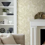 A-Street Prints Brentwood Yellow Palm Leaves Wallpaper - SKU 4034-72117