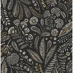 A-Street Prints Briar Black Floral Wallpaper - SKU 4135-27296